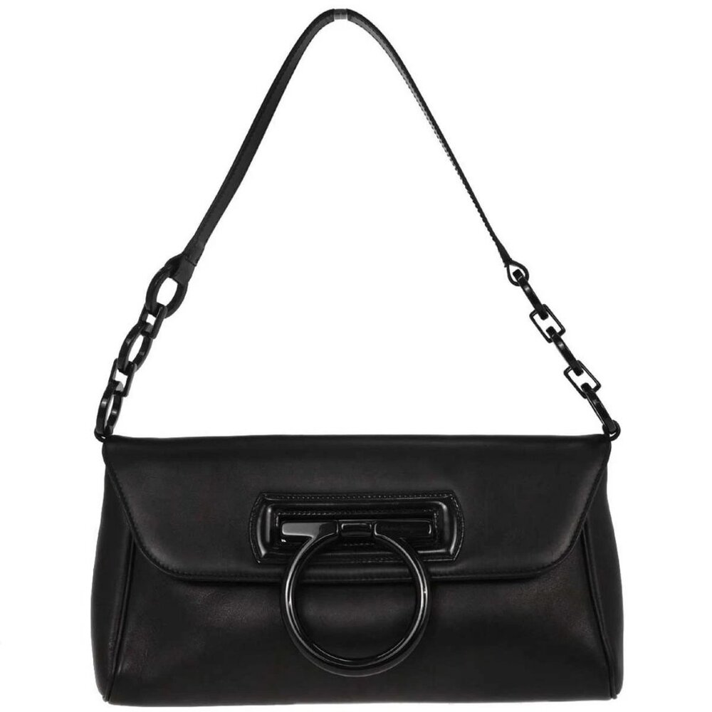Salvatore Ferragamo Black Gancini Handbag AB-21 4820 125541